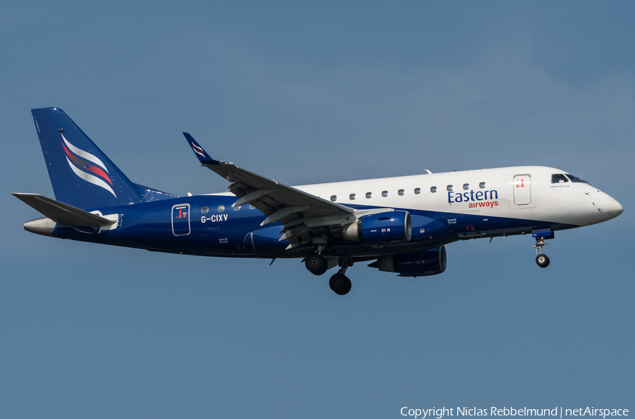 Eastern Airways Embraer ERJ-170LR (ERJ-170-100LR) (G-CIXV) | Photo 262816