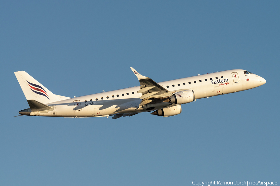 Eastern Airways Embraer ERJ-190LR (ERJ-190-100LR) (G-CLSN) | Photo 517785