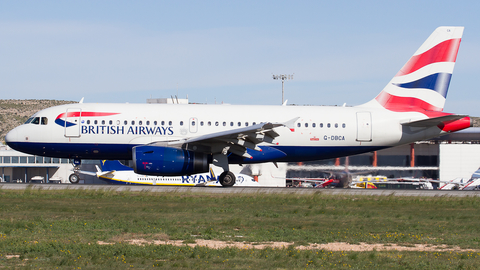 British Airways Airbus A319-131 (G-DBCA) at  Alicante - El Altet, Spain