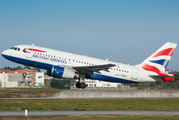 British Airways Airbus A319-131 (G-DBCF) at  Porto, Portugal