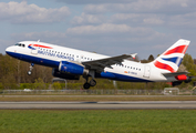 British Airways Airbus A319-131 (G-DBCG) at  Hamburg - Fuhlsbuettel (Helmut Schmidt), Germany