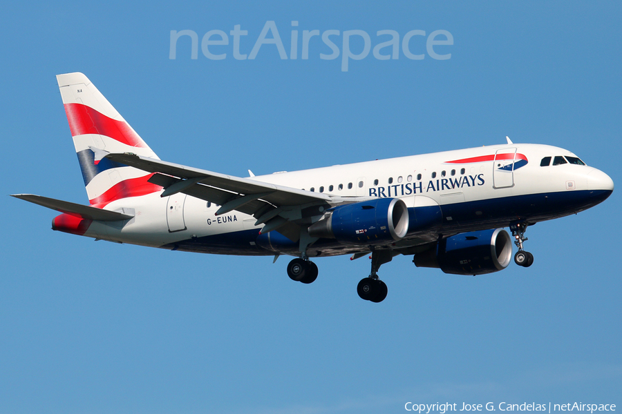 British Airways Airbus A318-112(CJ) Elite (G-EUNA) | Photo 180055
