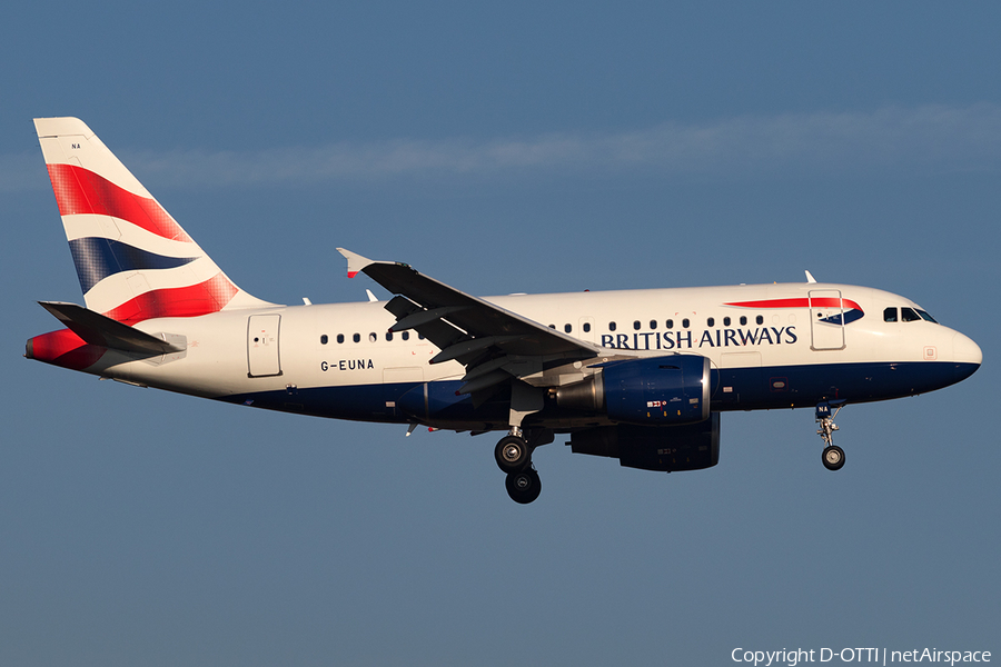 British Airways Airbus A318-112(CJ) Elite (G-EUNA) | Photo 141448