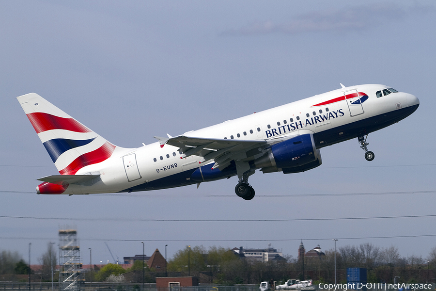 British Airways Airbus A318-112(CJ) Elite (G-EUNB) | Photo 288382