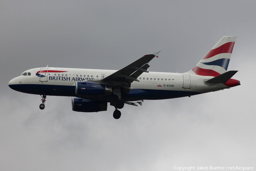 British Airways Airbus A319-131 (G-EUOD) | Photo 148444