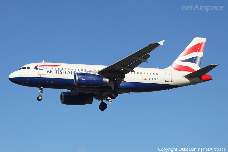 British Airways Airbus A319-131 (G-EUOD) | Photo 53873