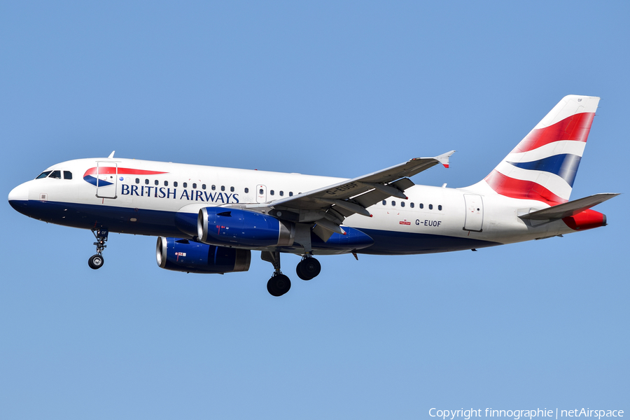 British Airways Airbus A319-131 (G-EUOF) | Photo 422476