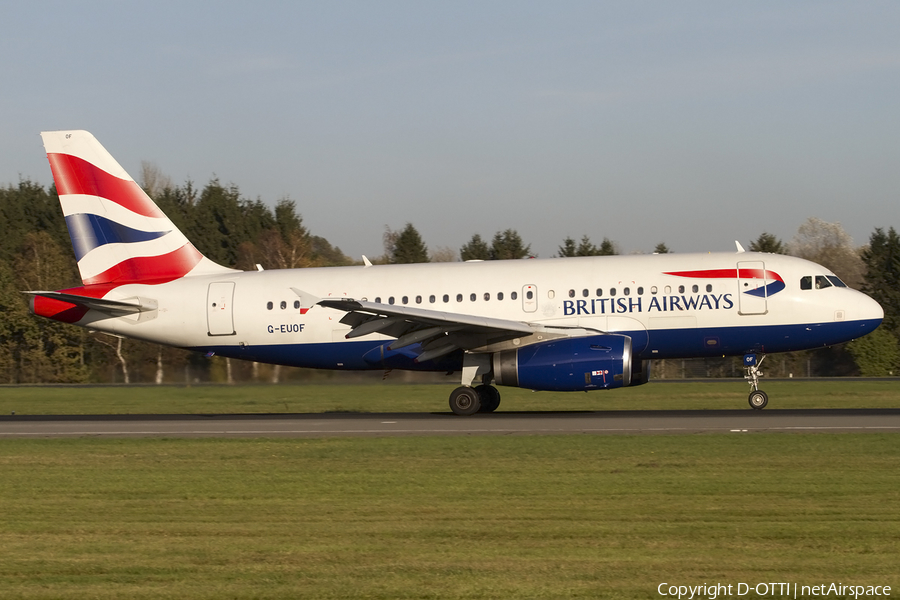 British Airways Airbus A319-131 (G-EUOF) | Photo 456514