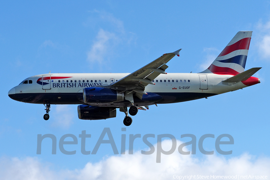 British Airways Airbus A319-131 (G-EUOF) | Photo 168520