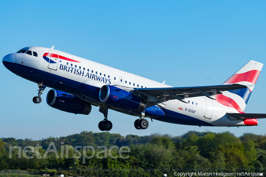British Airways Airbus A319-131 (G-EUOF) | Photo 243925