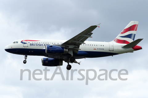 British Airways Airbus A319-131 (G-EUOG) at  London - Heathrow, United Kingdom