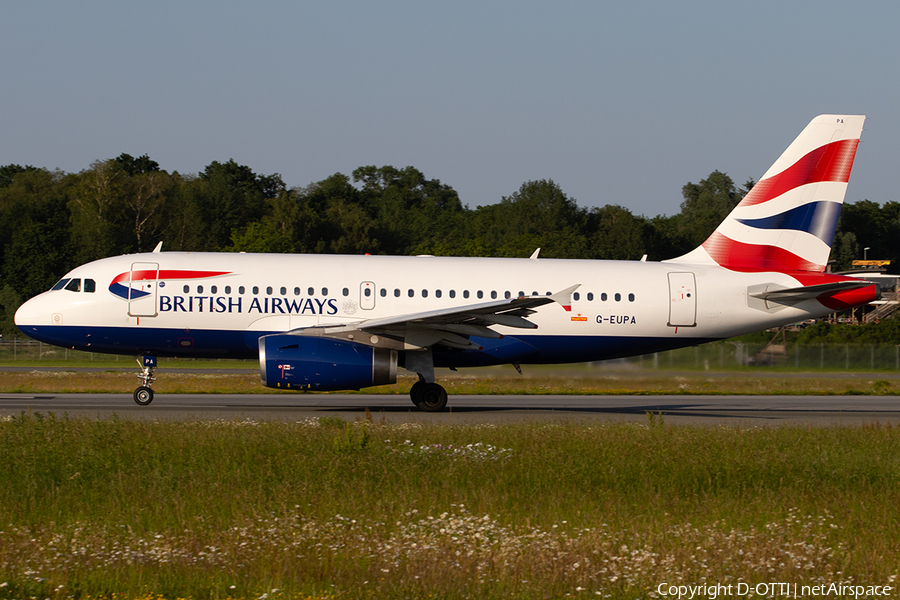 British Airways Airbus A319-131 (G-EUPA) | Photo 332072