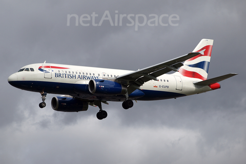 British Airways Airbus A319-131 (G-EUPB) at  London - Heathrow, United Kingdom