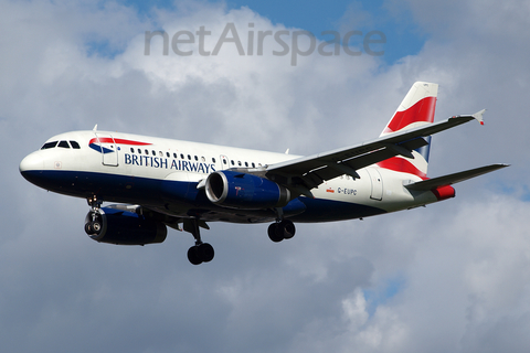 British Airways Airbus A319-131 (G-EUPC) at  London - Heathrow, United Kingdom