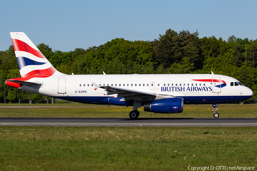 British Airways Airbus A319-131 (G-EUPD) | Photo 680037