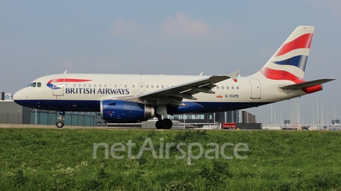 British Airways Airbus A319-131 (G-EUPE) at  Amsterdam - Schiphol, Netherlands