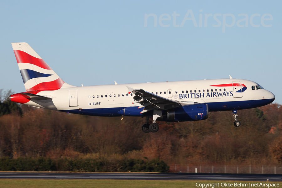 British Airways Airbus A319-131 (G-EUPF) | Photo 132781