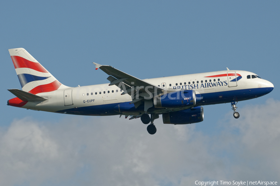 British Airways Airbus A319-131 (G-EUPF) | Photo 345440