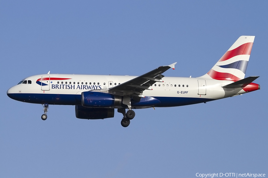 British Airways Airbus A319-131 (G-EUPF) | Photo 400704