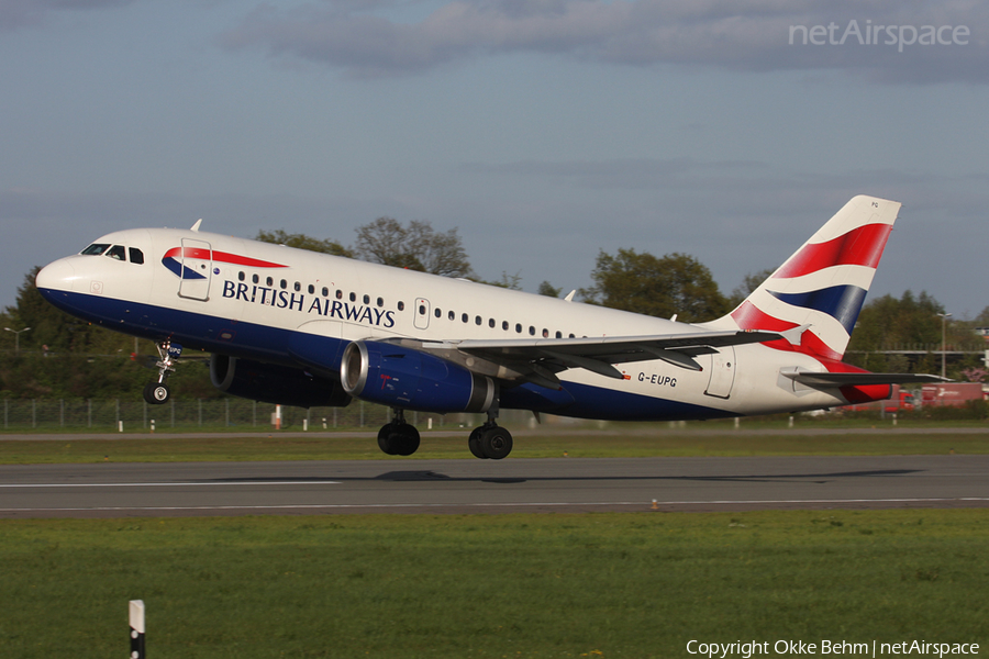 British Airways Airbus A319-131 (G-EUPG) | Photo 38772