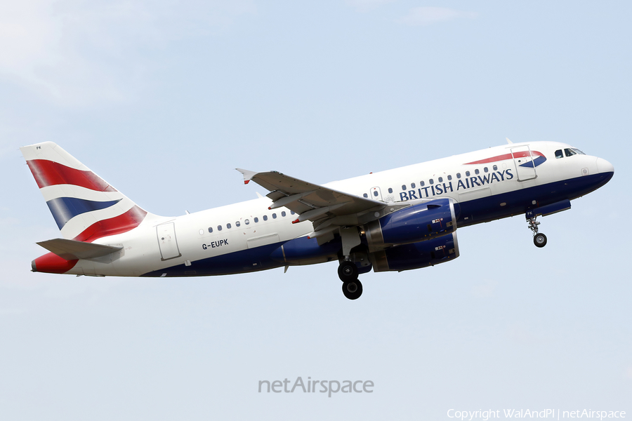 British Airways Airbus A319-131 (G-EUPK) | Photo 521734