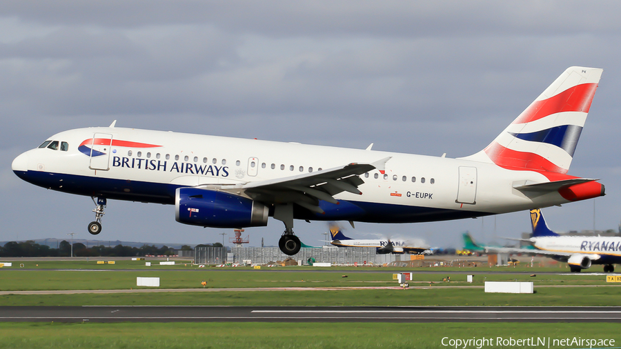 British Airways Airbus A319-131 (G-EUPK) | Photo 593077