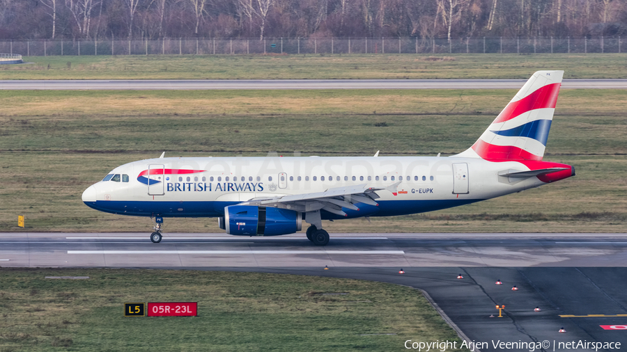 British Airways Airbus A319-131 (G-EUPK) | Photo 398883