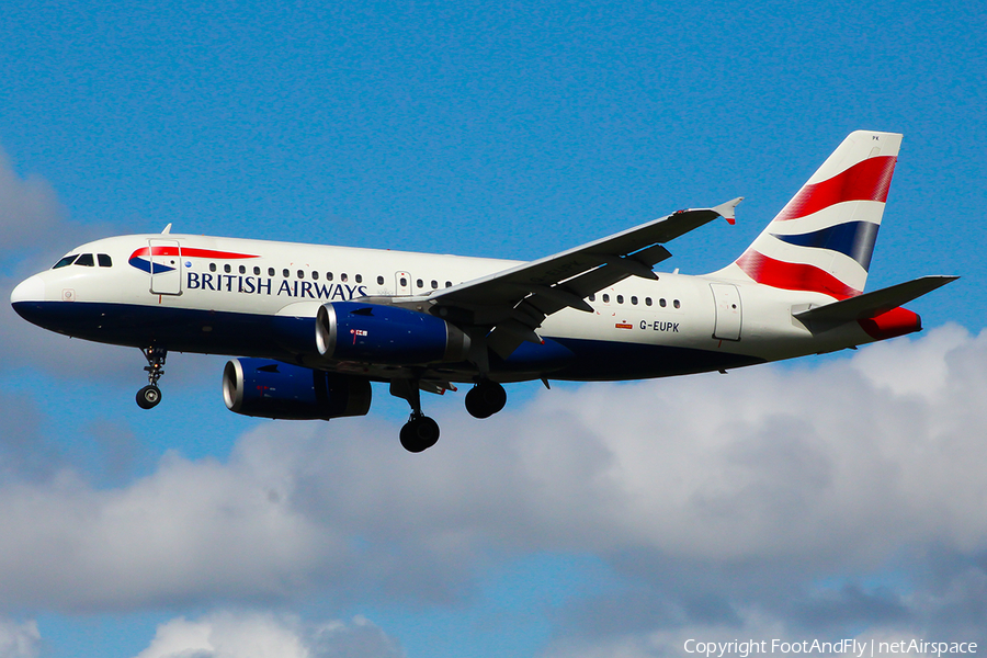 British Airways Airbus A319-131 (G-EUPK) | Photo 148171