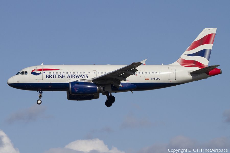 British Airways Airbus A319-131 (G-EUPL) | Photo 380428