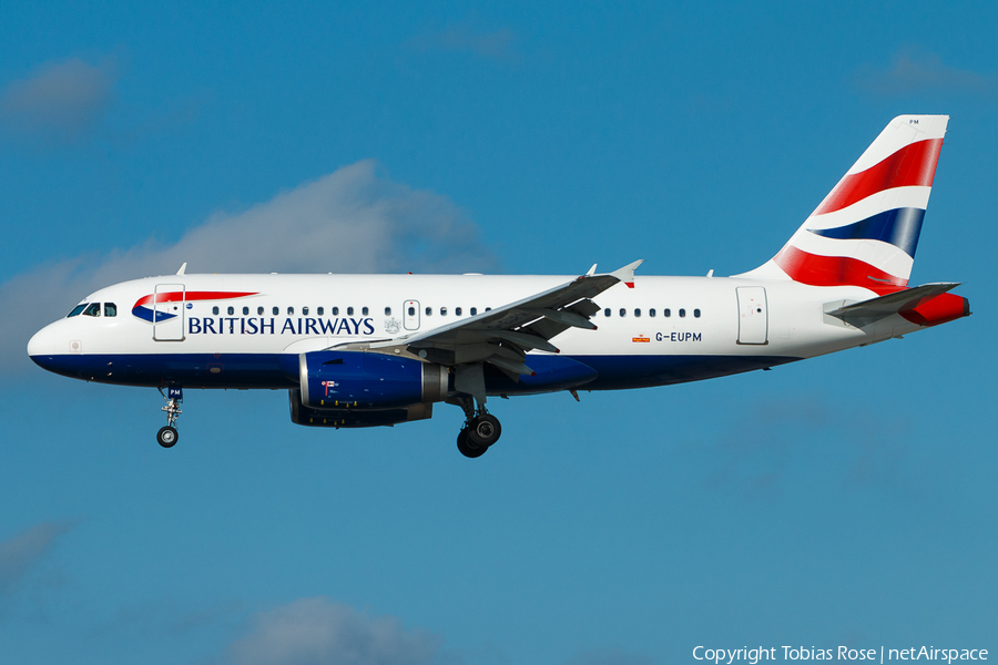 British Airways Airbus A319-131 (G-EUPM) | Photo 333582