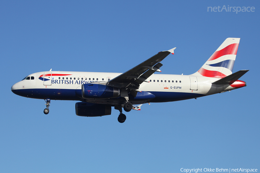 British Airways Airbus A319-131 (G-EUPM) | Photo 41536