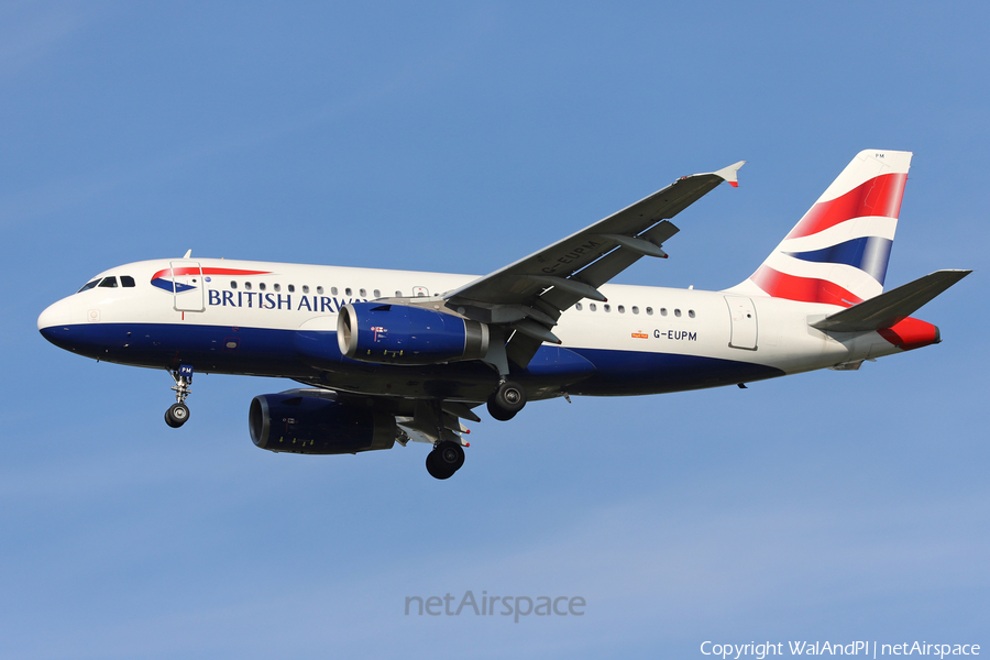 British Airways Airbus A319-131 (G-EUPM) | Photo 465158