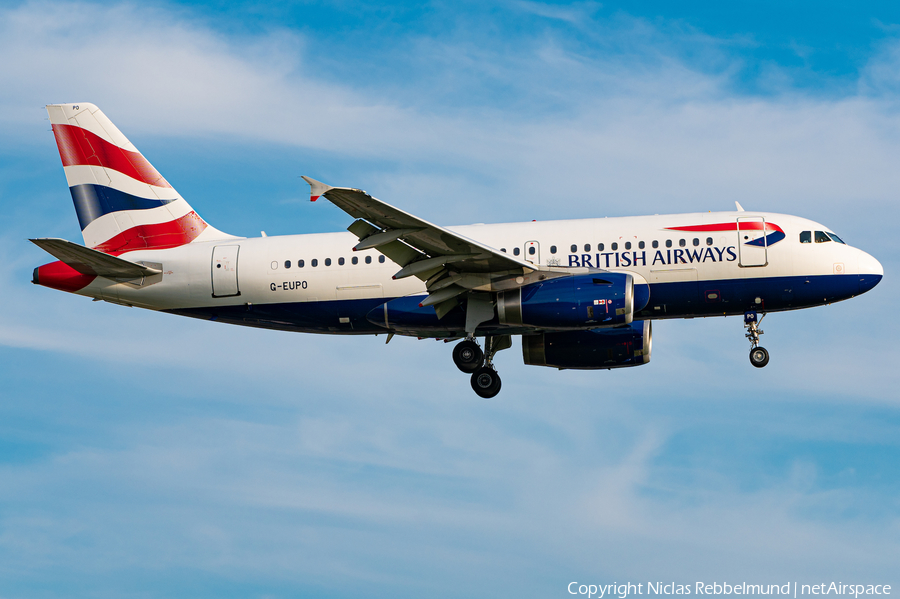 British Airways Airbus A319-131 (G-EUPO) | Photo 402093