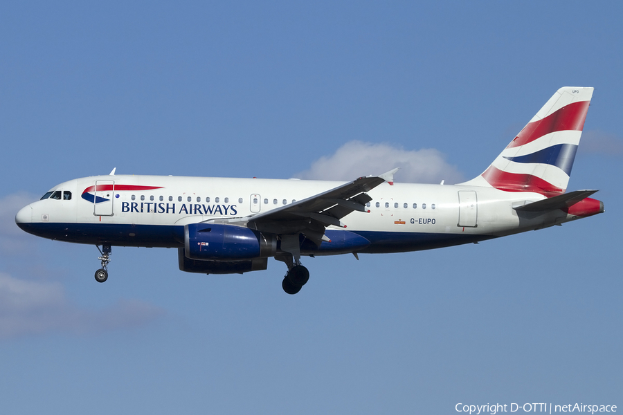 British Airways Airbus A319-131 (G-EUPO) | Photo 405220