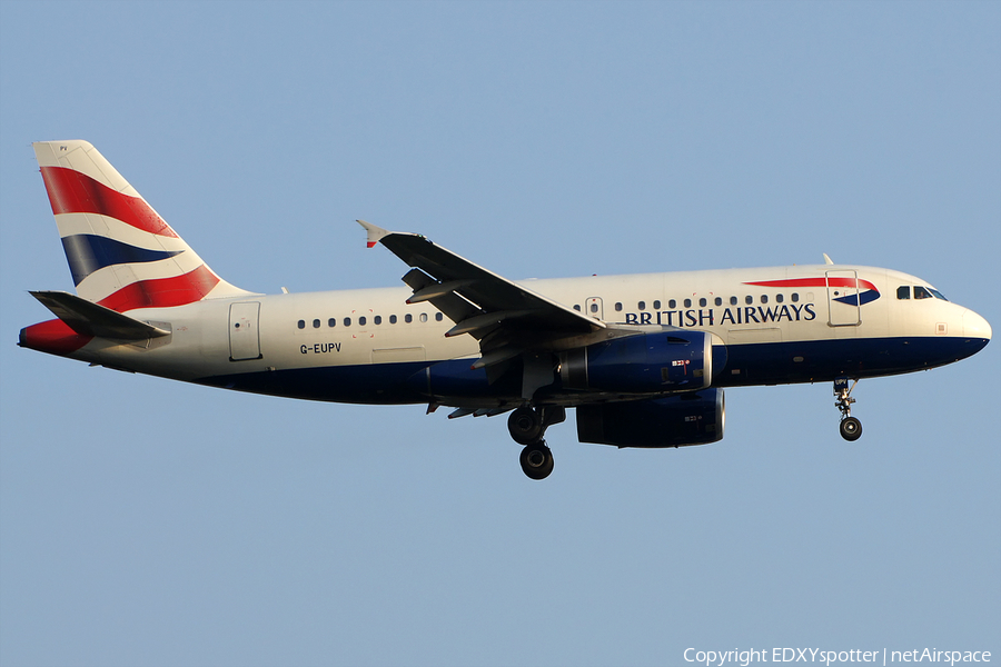 British Airways Airbus A319-131 (G-EUPV) | Photo 276134