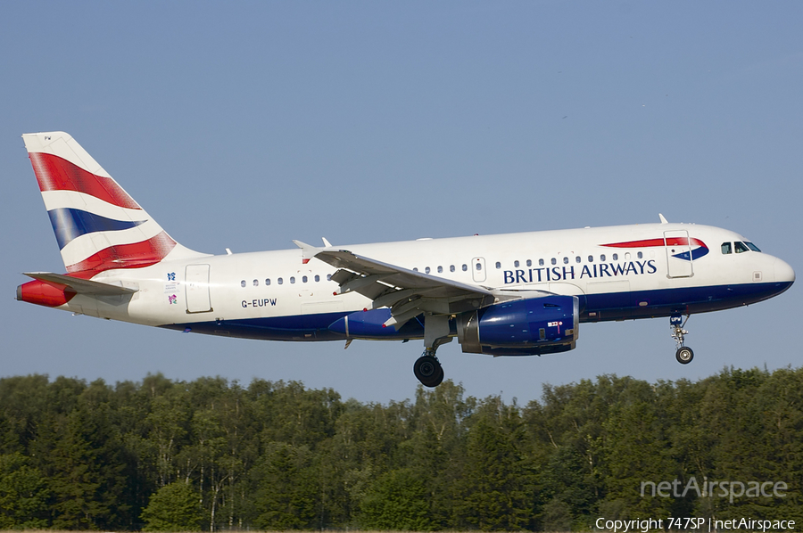 British Airways Airbus A319-131 (G-EUPW) | Photo 60065