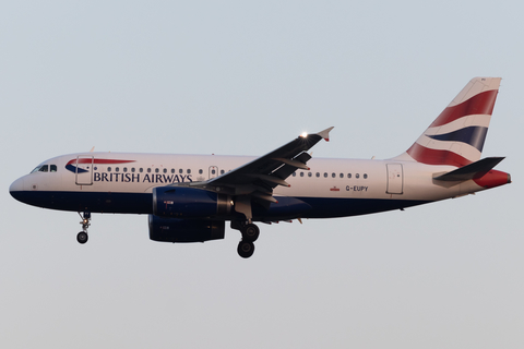 British Airways Airbus A319-131 (G-EUPY) at  Dusseldorf - International, Germany