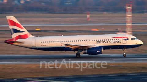 British Airways Airbus A320-232 (G-EUUJ) at  Dusseldorf - International, Germany