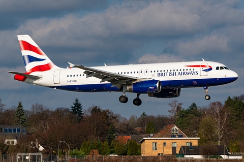 British Airways Airbus A320-232 (G-EUUO) at  Hamburg - Fuhlsbuettel (Helmut Schmidt), Germany