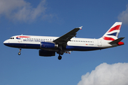 British Airways Airbus A320-232 (G-EUUP) at  London - Heathrow, United Kingdom