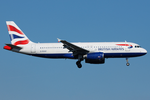 British Airways Airbus A320-232 (G-EUUZ) at  London - Heathrow, United Kingdom