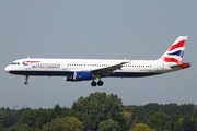 British Airways Airbus A321-231 (G-EUXL) at  Hamburg - Fuhlsbuettel (Helmut Schmidt), Germany