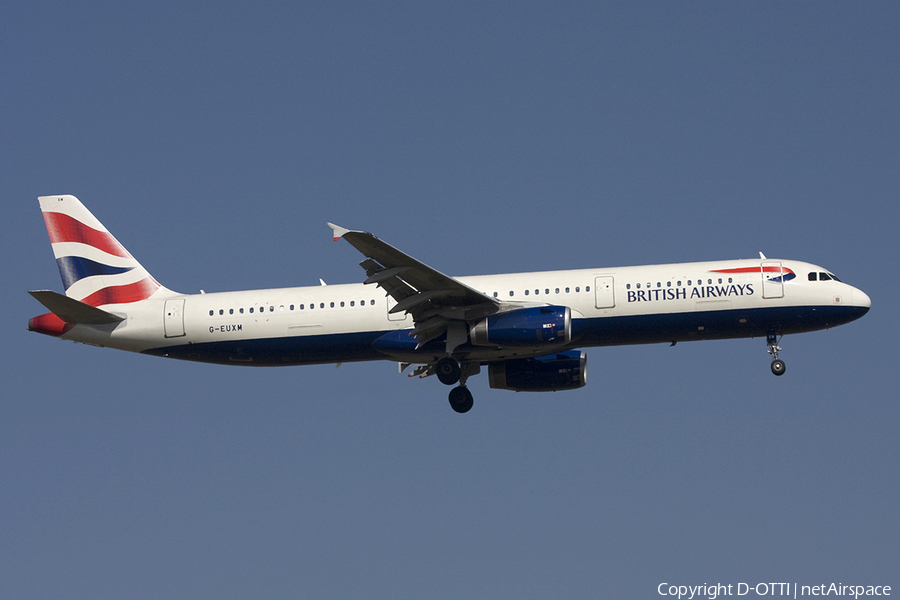 British Airways Airbus A321-231 (G-EUXM) | Photo 272752