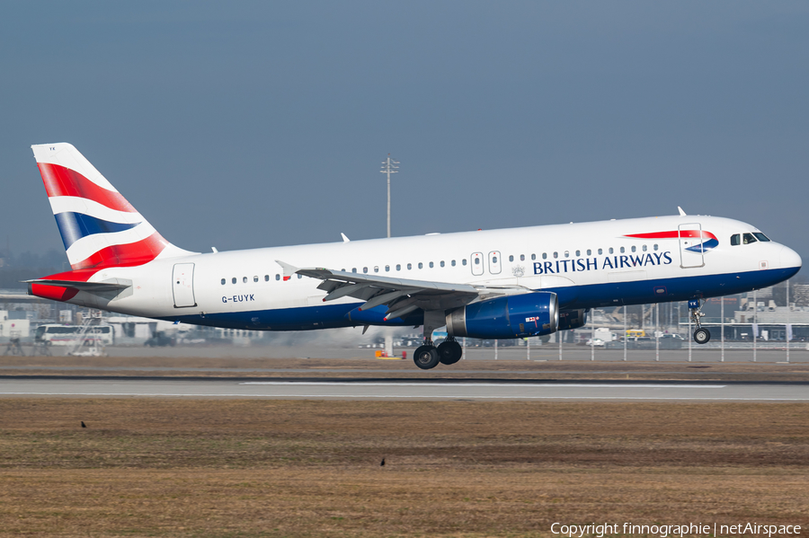 British Airways Airbus A320-232 (G-EUYK) | Photo 612060
