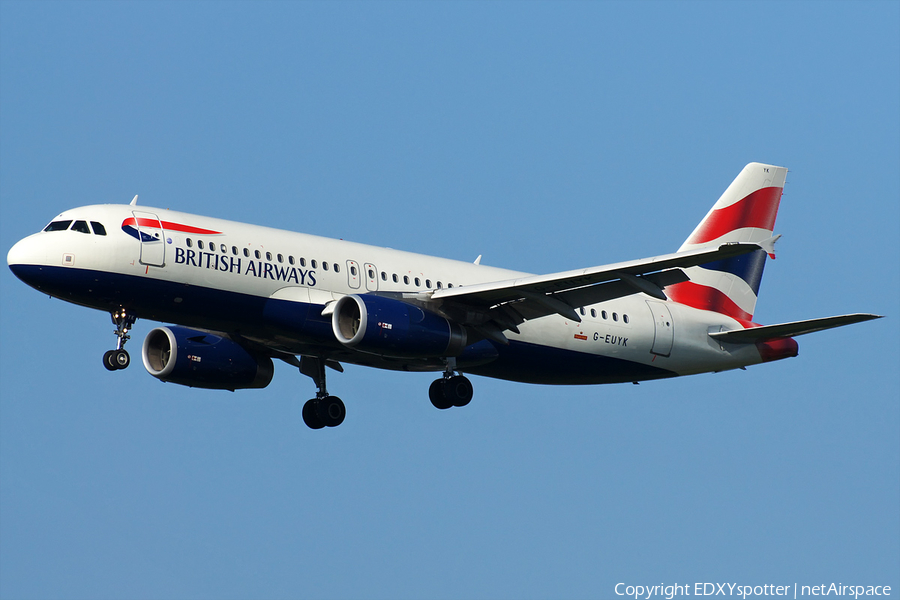 British Airways Airbus A320-232 (G-EUYK) | Photo 276210