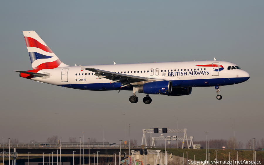 British Airways Airbus A320-232 (G-EUYM) | Photo 429447