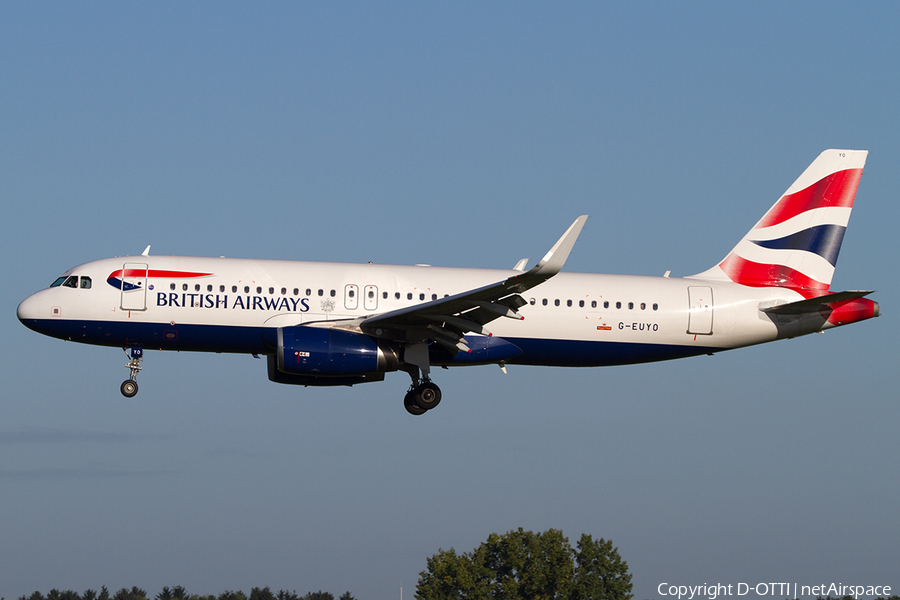 British Airways Airbus A320-232 (G-EUYO) | Photo 516905