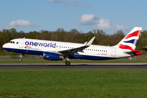 British Airways Airbus A320-232 (G-EUYS) at  Hamburg - Fuhlsbuettel (Helmut Schmidt), Germany