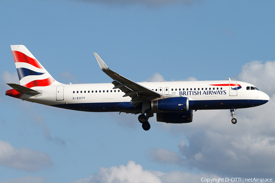 British Airways Airbus A320-232 (G-EUYY) | Photo 495298