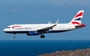 British Airways Airbus A320-232 (G-EUYY) at  Gran Canaria, Spain